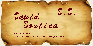 David Dostica vizit kartica